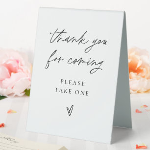 Wedding Favour Sign Modern Party Shower Table Tent