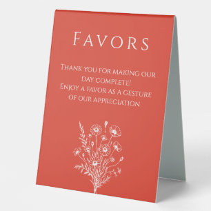 Wedding Favour Sign-Wildflower Elegance