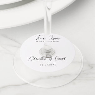 wedding favour simple elegant modern coffee tea ba wine glass tag