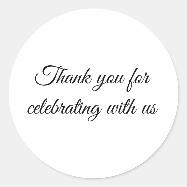 Wedding favour sticker (Front)