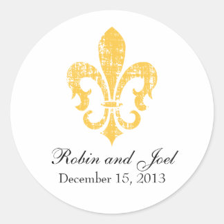 Wedding Favour Sticker | New Orleans | Gold