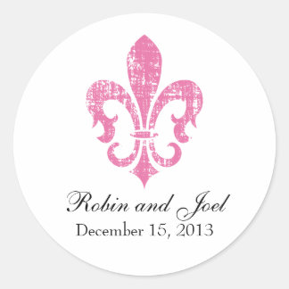 Wedding Favour Sticker | New Orleans | Pink