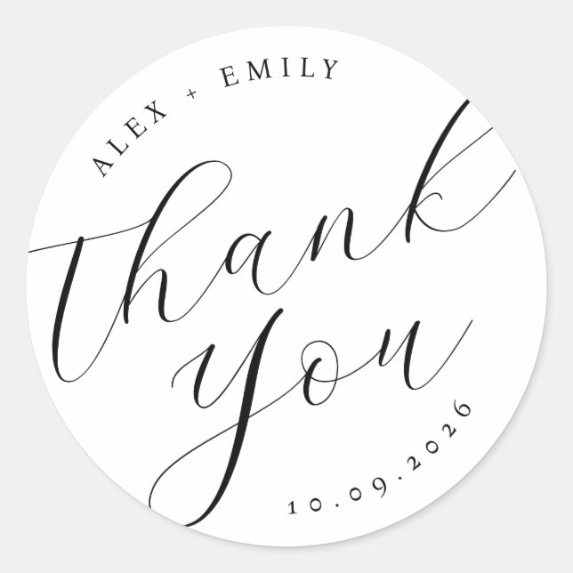 Wedding Favour Stickers | Minimalist (Front)