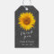 Wedding Favour Tag | Chalkboard Sunflower