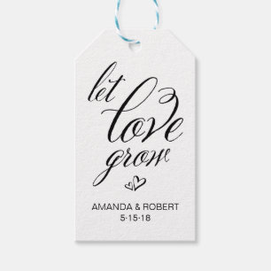 Wedding Favour Tag Let Love Grow