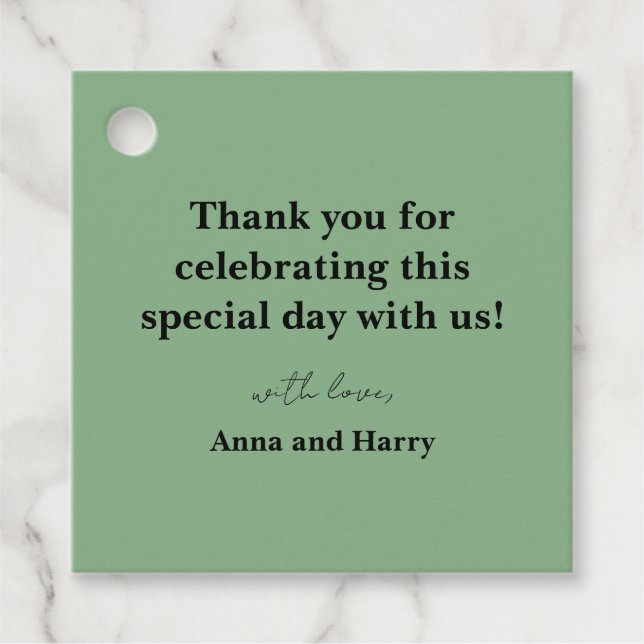 Wedding Favour Tags (Front)