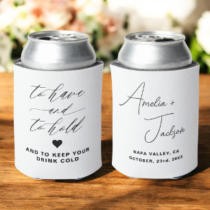 Wedding Favour To Have and To Hold Can Cooler