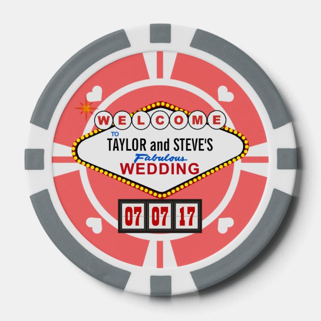 Wedding Favour Vegas Casino Poker Chips (Front)