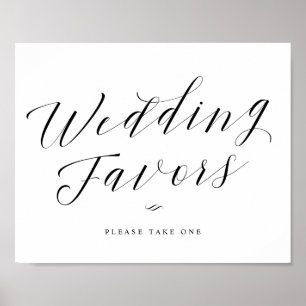 Wedding Favours Elegant Calligraphy Wedding Sign