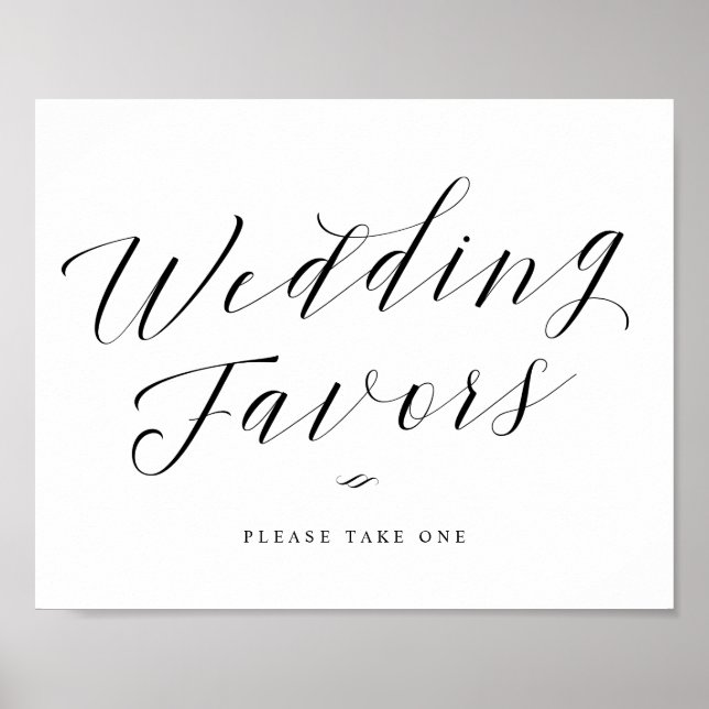 Wedding Favours Elegant Calligraphy Wedding Sign (Front)