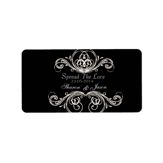 Wedding Favours Jam Jar Labels Spread The Love (Front)