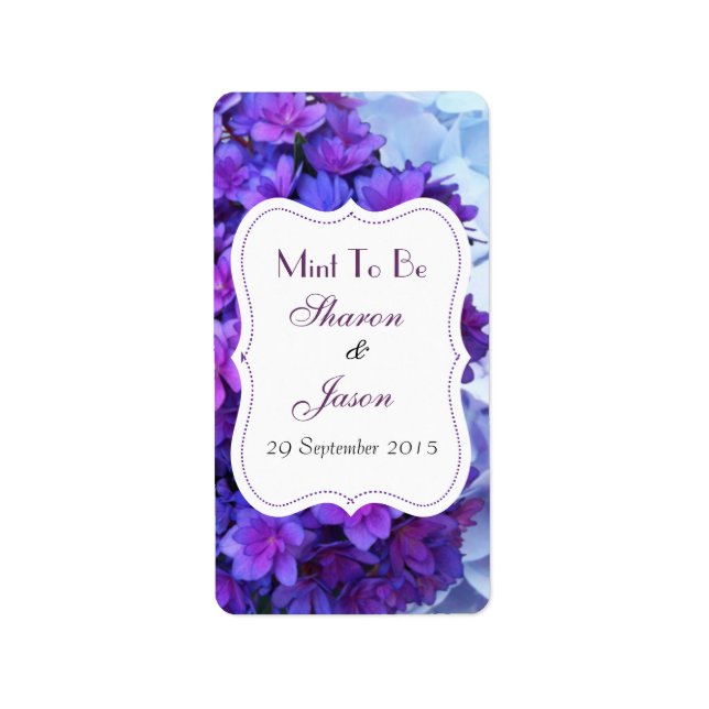 Wedding Favours Mint Sweet Labels Mint To Be (Front)