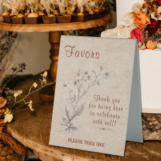Wedding Favours Rustic Boho Wildflower Terracotta