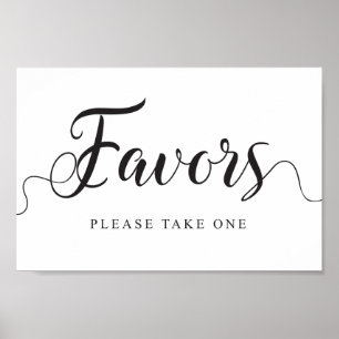 Wedding Favours Sign. Complimentary Gift for Poster