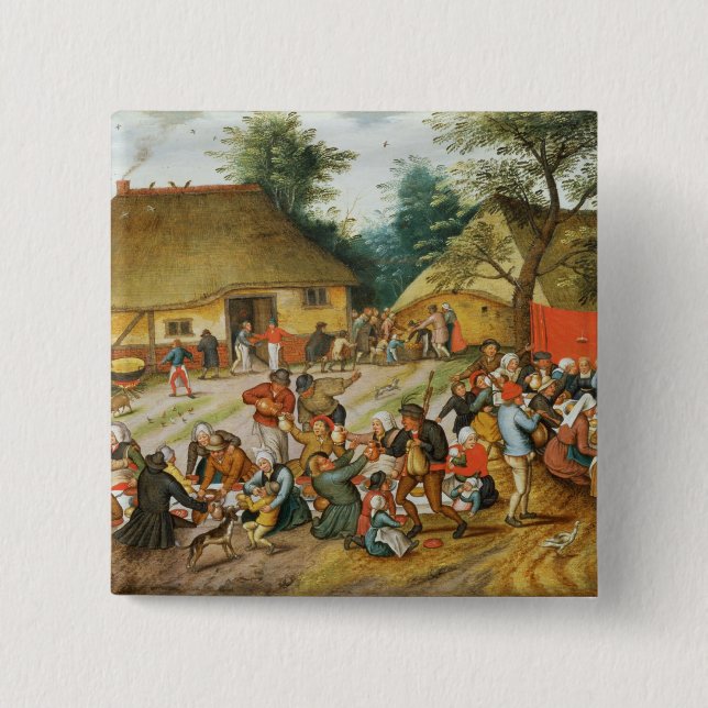Wedding Feast 15 Cm Square Badge (Front)