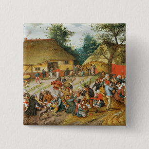 Wedding Feast 15 Cm Square Badge