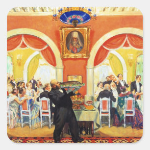 Wedding Feast, 1917 Square Sticker