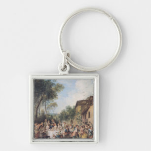 Wedding Feast in the Village Key Ring