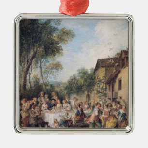 Wedding Feast in the Village Metal Ornament