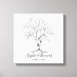 Wedding finger print guest book signature