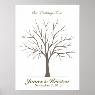 Wedding Fingerprint Tree – Classic Poster