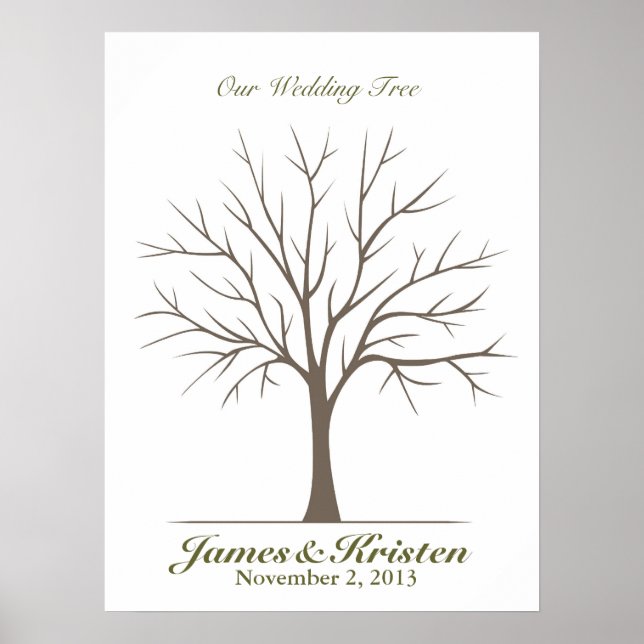 Wedding Fingerprint Tree – Classic Poster (Front)