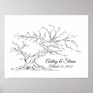 Wedding Fingerprint Tree Guest Book