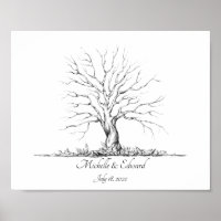 Wedding Fingerprint Tree Guestbook