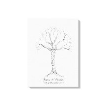 Wedding Fingerprint Tree Guestbook - Canvas
