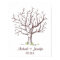 Wedding Fingerprint Tree Poster (Brown)
