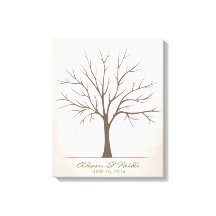 Wedding Fingerprint Tree – Rustic