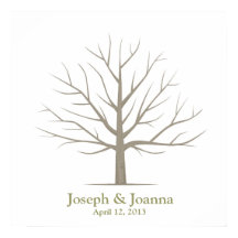 Wedding Fingerprint Tree - Square