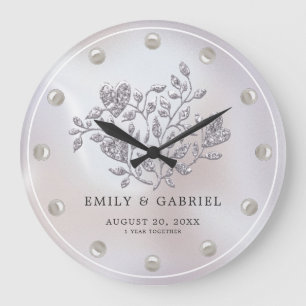 Wedding First Anniversary Large Clock