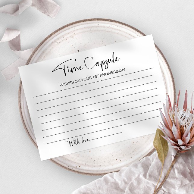 Wedding First Anniversary Time Capsule Card (Creator Uploaded)