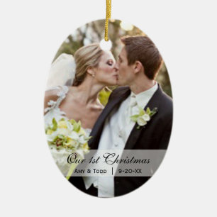 Wedding     First Christmas Photo Ornament