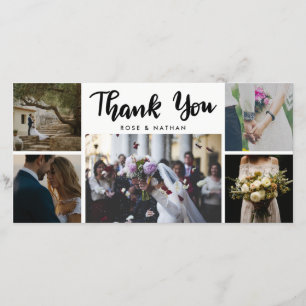 Wedding Five Photos Thank You Script Card