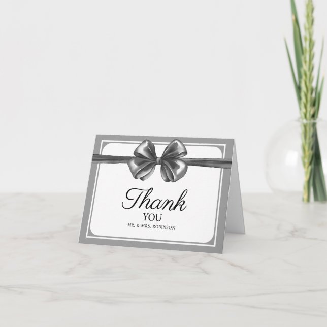 Wedding  Flat Thank You Card (Front)