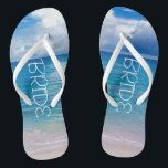 Wedding | Flip Flops | Bride Name |Blue Ocean<br><div class="desc">Wedding | Flip Flops | Bride Name |Blue Ocean</div>