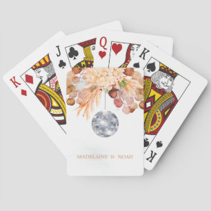 Wedding Floral Disco Ball Elegant Chic  Playing Cards