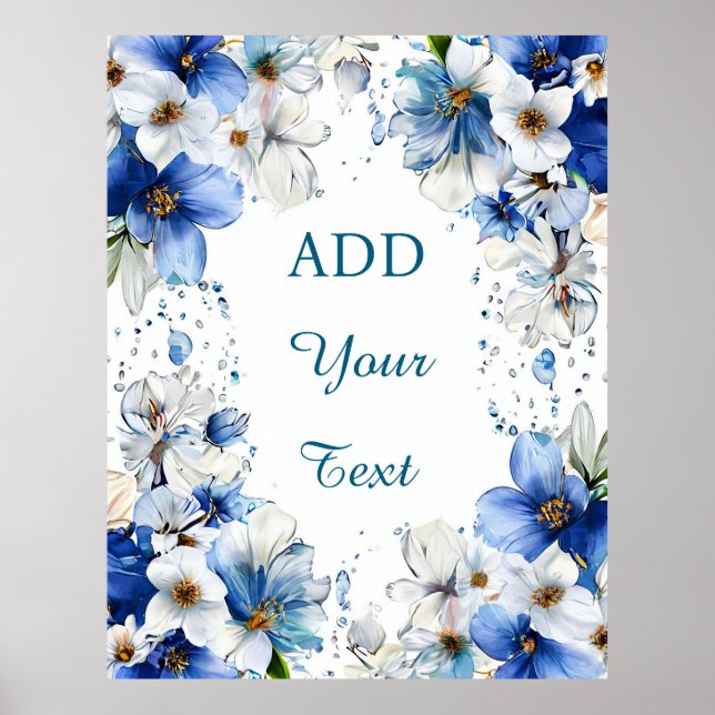 Wedding Floral frame Poster (Front)