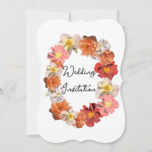 Wedding floral invitation
