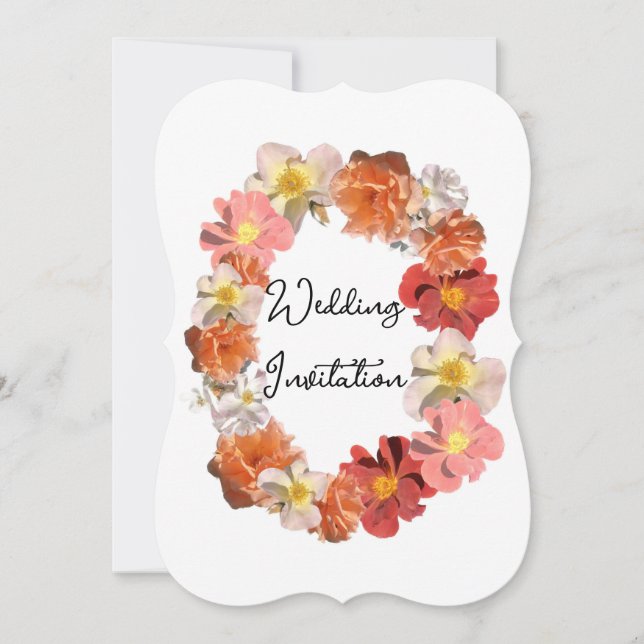 Wedding floral invitation (Front)