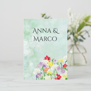 Wedding floral invitation