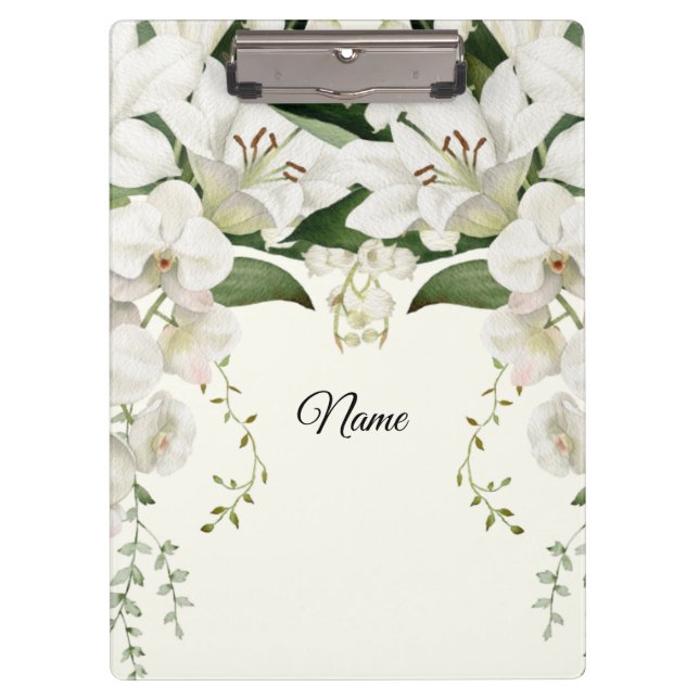 wedding floral Lily  classics Clipboard (Front)