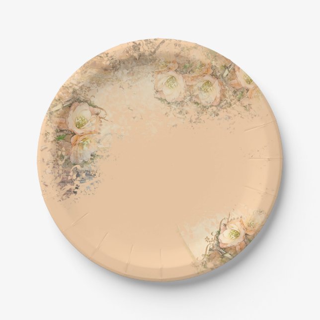 Wedding Floral Party Plate (Front)