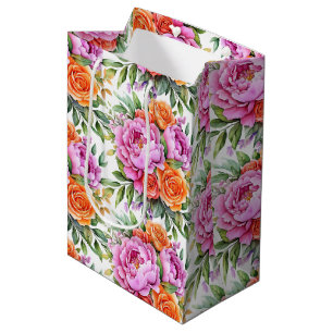 Wedding Floral Print Gift Bag