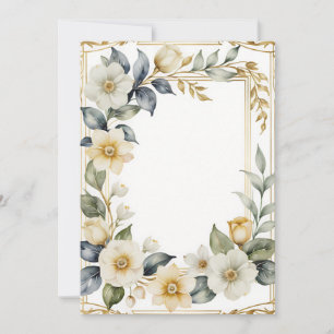 wedding floral romantic invitation