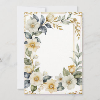 wedding floral romantic invitation