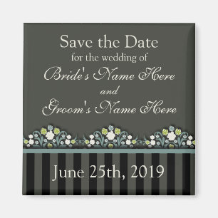 Wedding Floral Save The Date Magnet