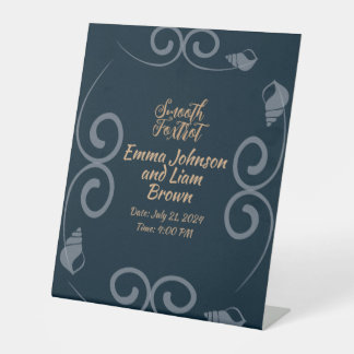 wedding floral snauf colour signboard pedestal sign